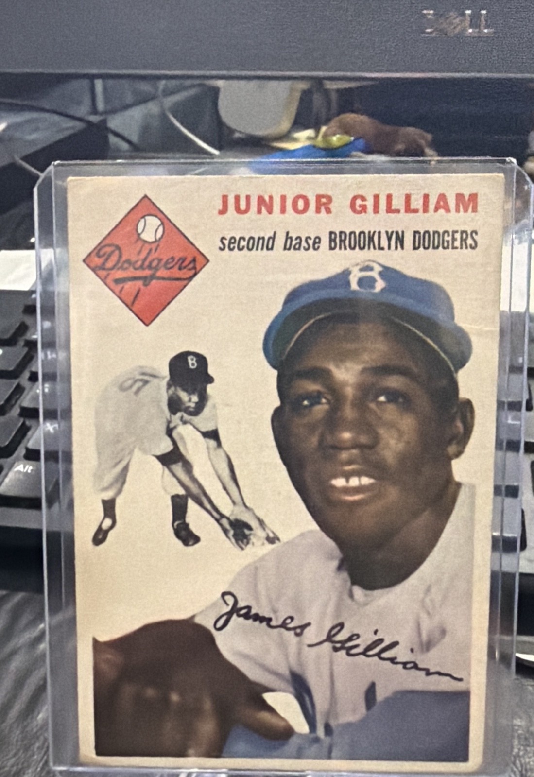 1954 Topps - Jim Gilliam #35 White Back; Junior on Card