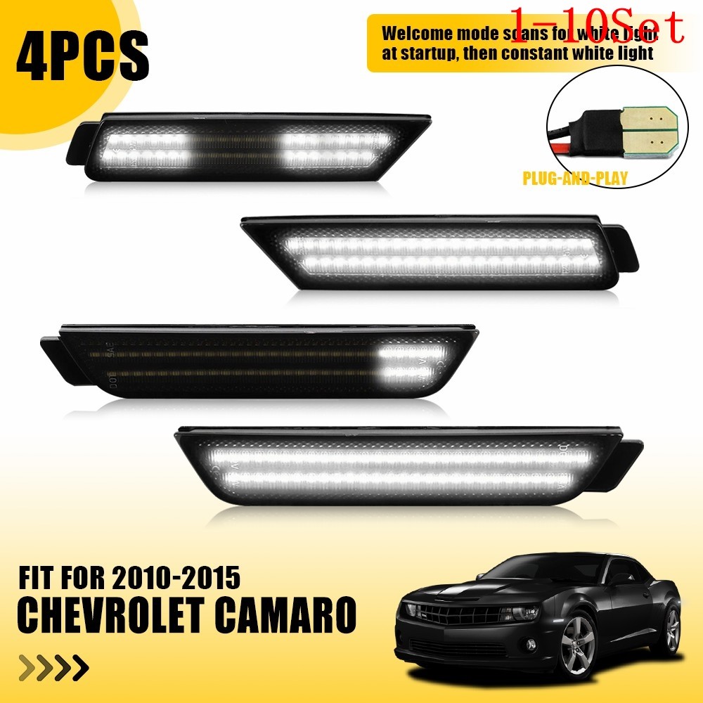 Front Rear LED Side Marker Lights For Chevy Camaro 2010-2013 2014 2015 1-10Set