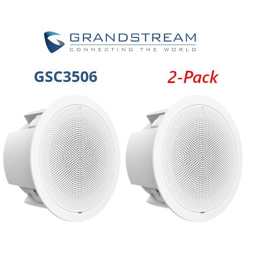 2 Pack Grandstream 1-Way SIP Intercom PA Speaker NO MIC 15W GSC3506 Bundle