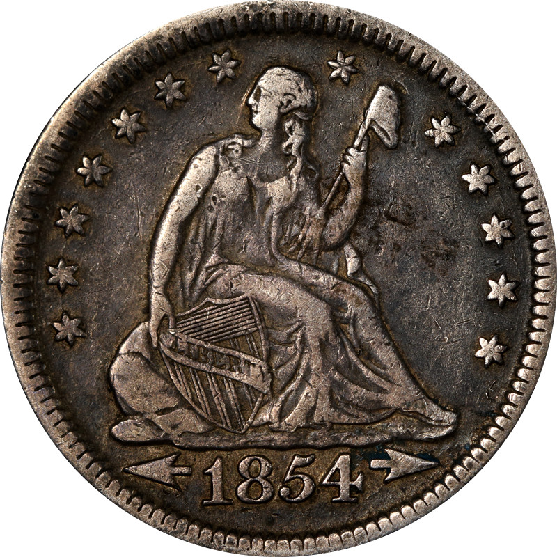 1854-P Seated Liberty Quarter