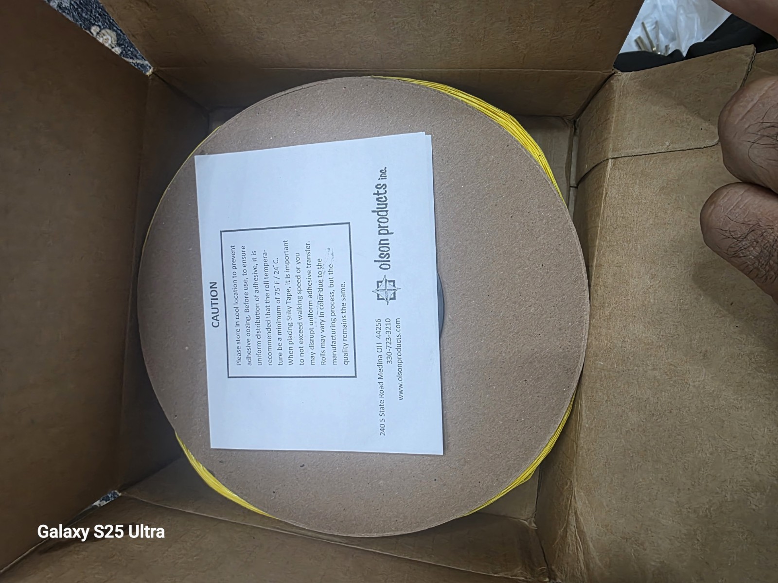 Yellow Sticky Roll 2 Inch Wide By 530 Feet Long