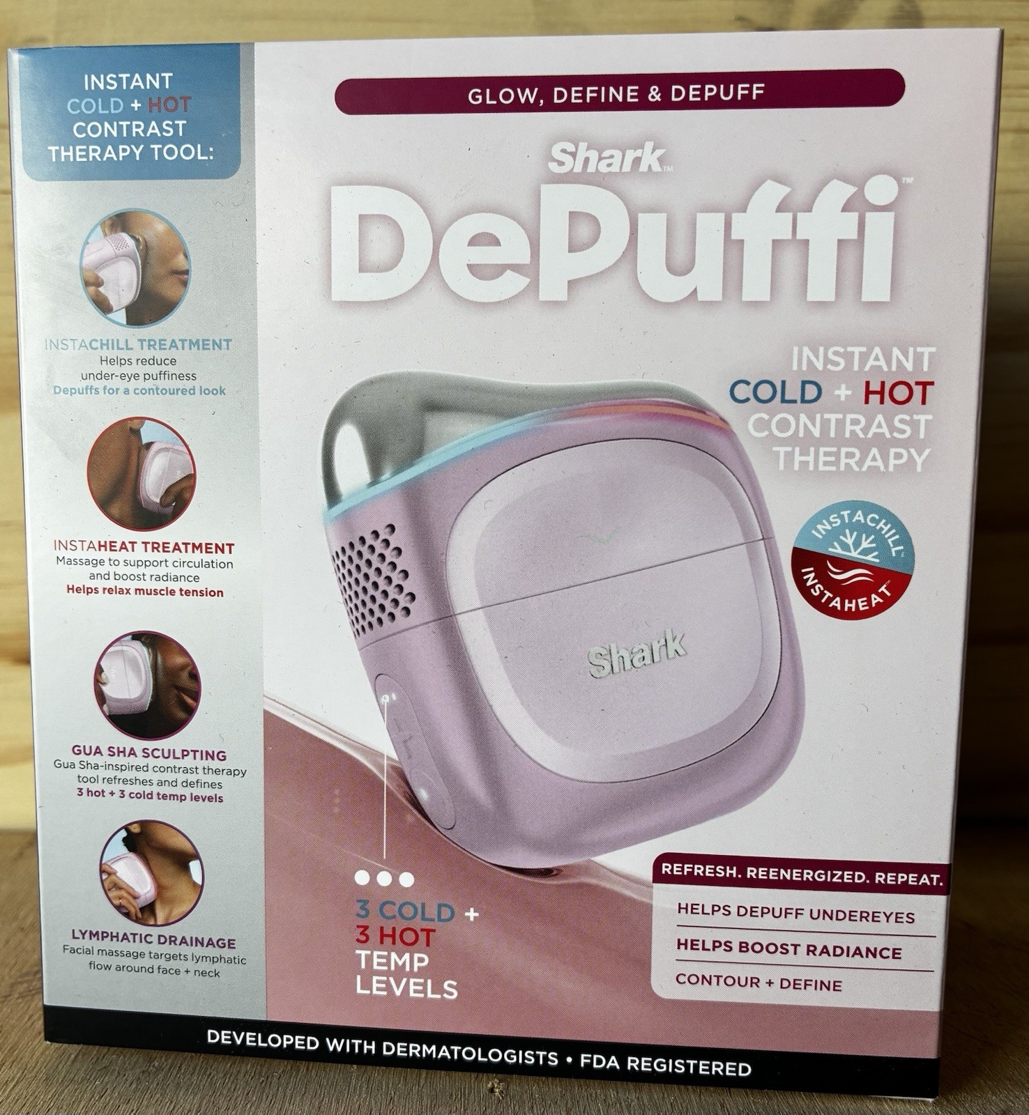 *Shark Depuffi Instant Hot + Cold Contrast Therapy Tool -New In Box