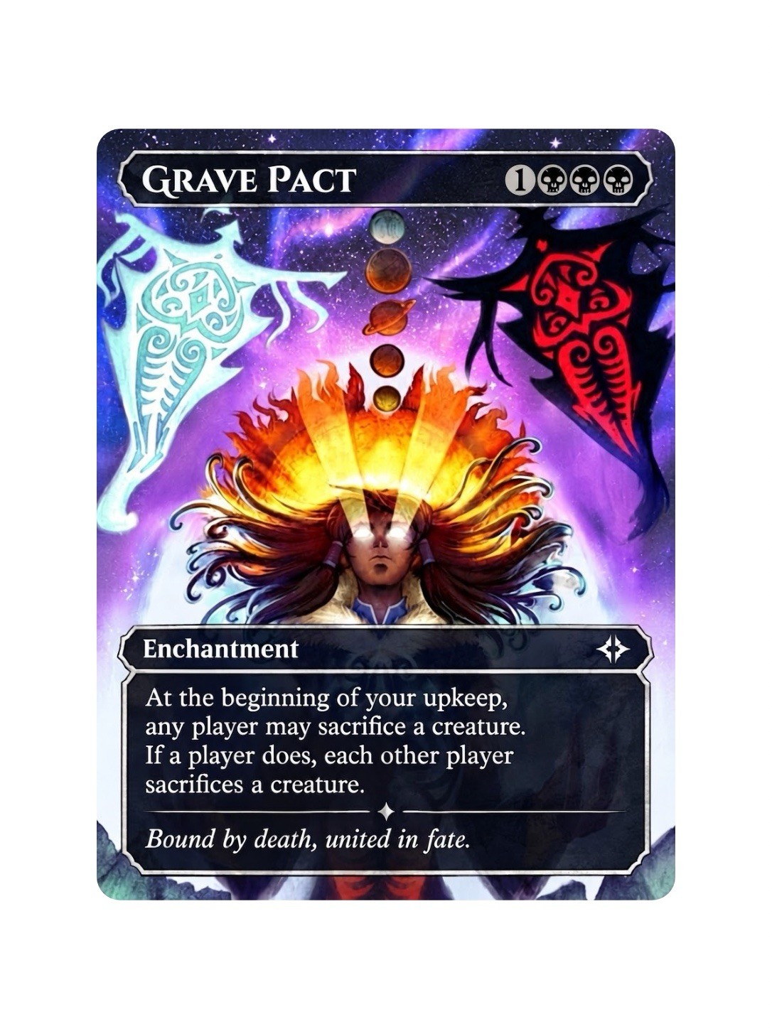 MTG - Grave Pact - Black - Enchantment - Borderless Alt Art - ATLA -Korra MTG - Grave Pact - Black - Enchantment - Borderless Alt Art - ATLA -Korra