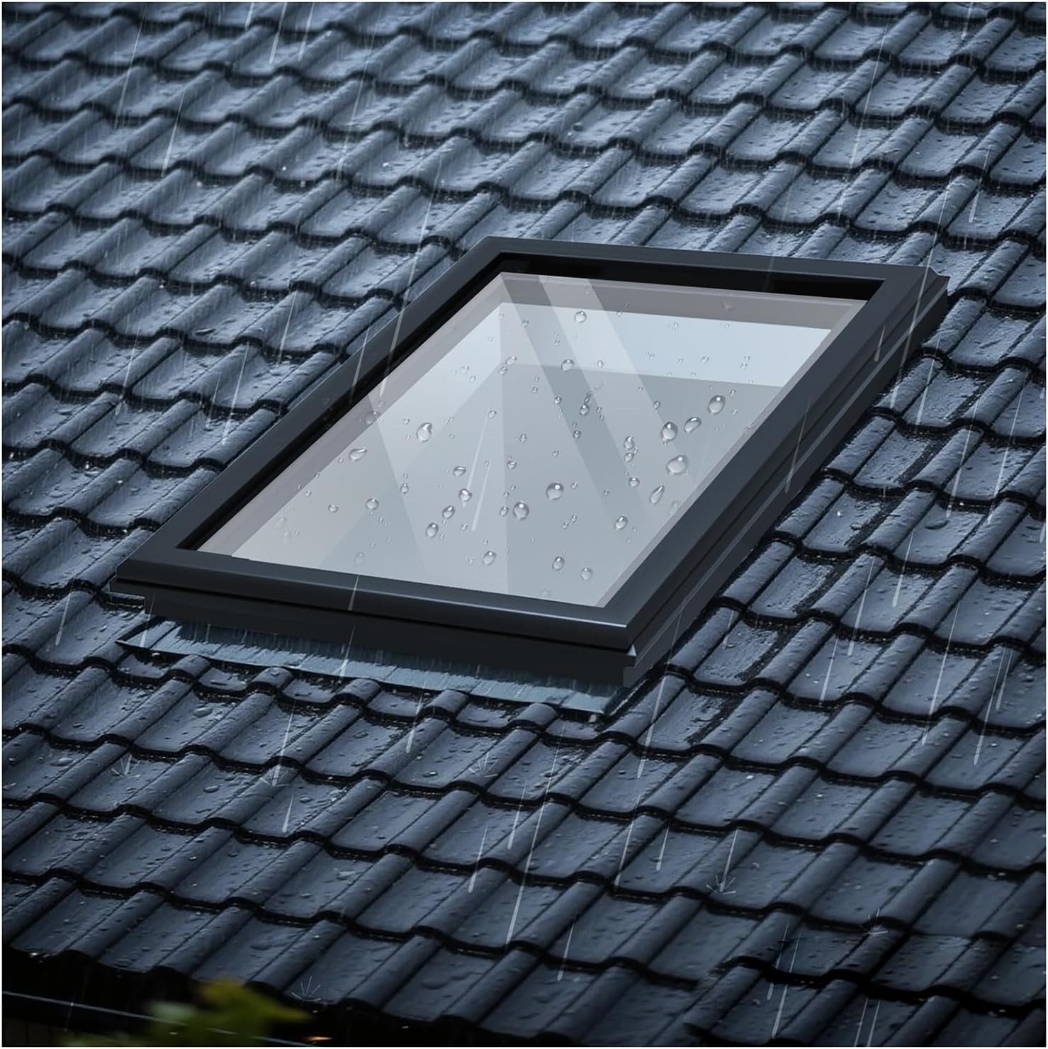 OXBZKMY 23.6in Tempered Glass Skylight Roof Hatch for Flat/Sloped Roof Window OXBZKMY 23.6in Tempered Glass Skylight Roof Hatch for Flat/Sloped Roof Window