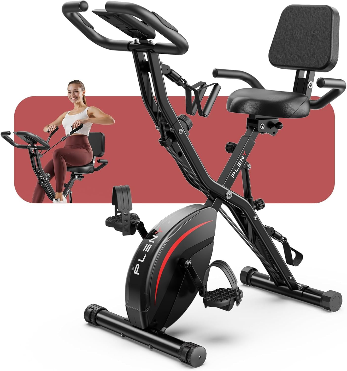 Folding Exercise Bike 5 IN 1 Stationary Bikes for Home 6.6 LBS Flywheel 330LB... Folding Exercise Bike 5 IN 1 Stationary Bikes for Home 6.6 LBS Flywheel 330LB...