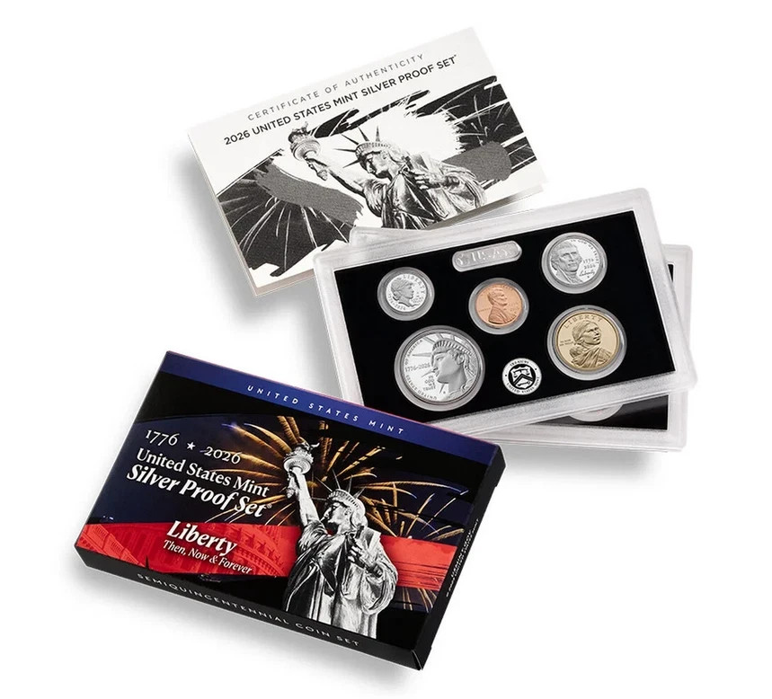 2026-S U.S. Mint Silver Proof Set 250th Anniversary 1776-2026 COA OGP