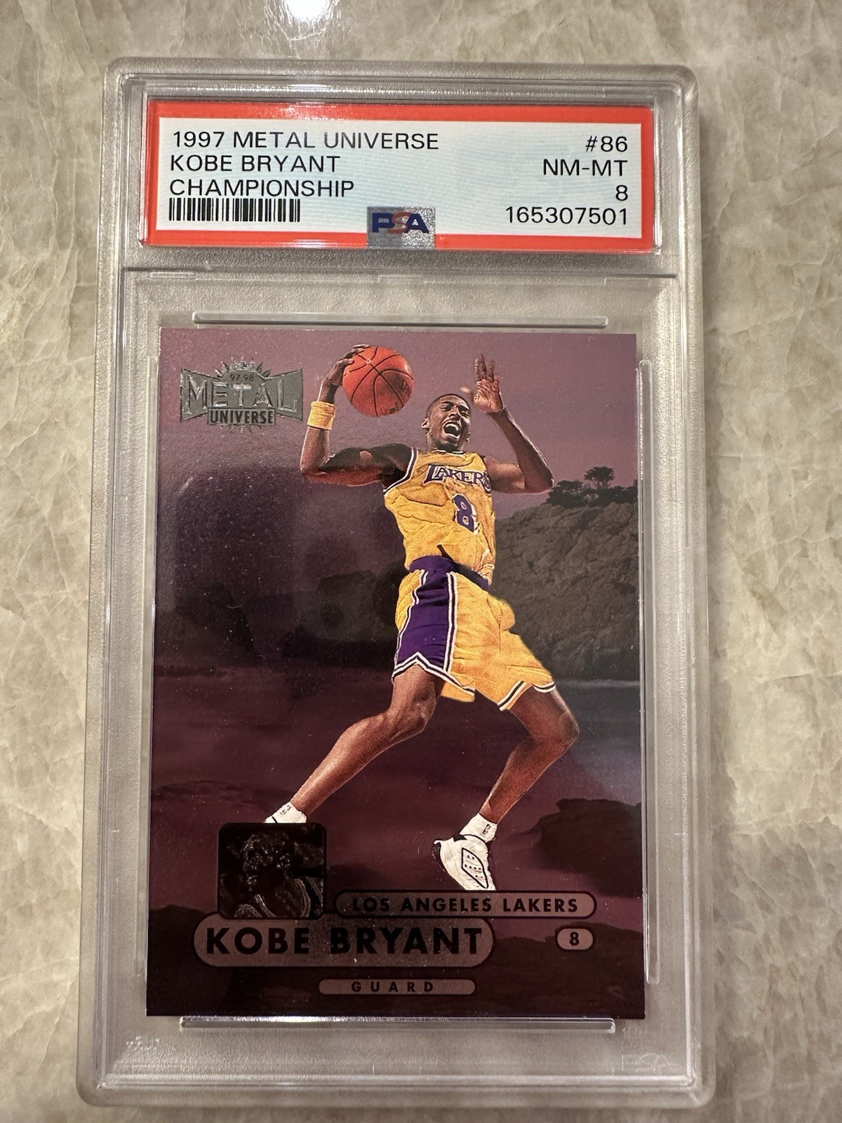 1997-98 Skybox Metal Universe Championship Preview Kobe Bryant #86 PSA 8 Lakers 1997-98 Skybox Metal Universe Championship Preview Kobe Bryant #86 PSA 8 Lakers
