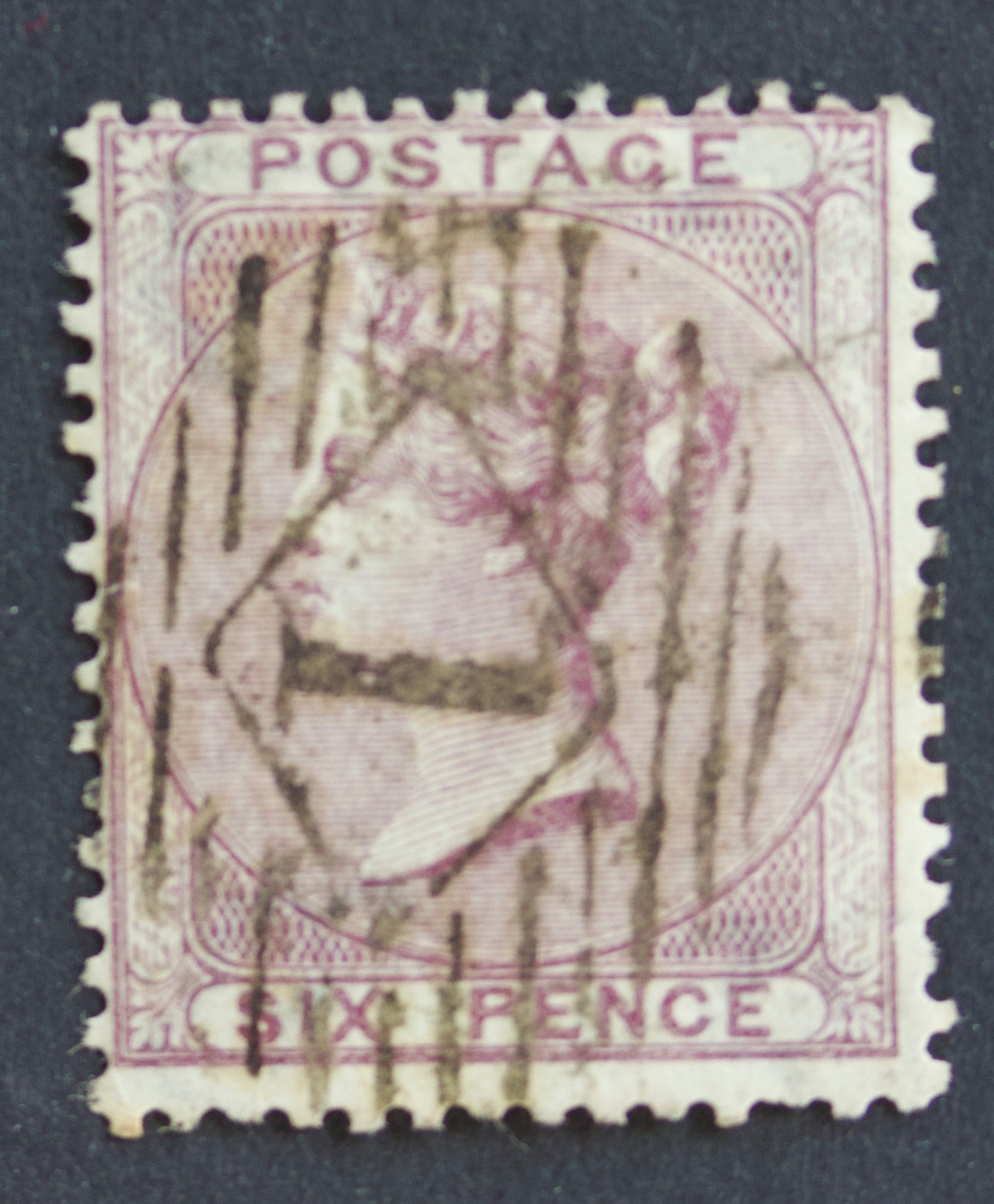 Great Britain 1855 SG70 six pence pale lilac stamp.  Rare.