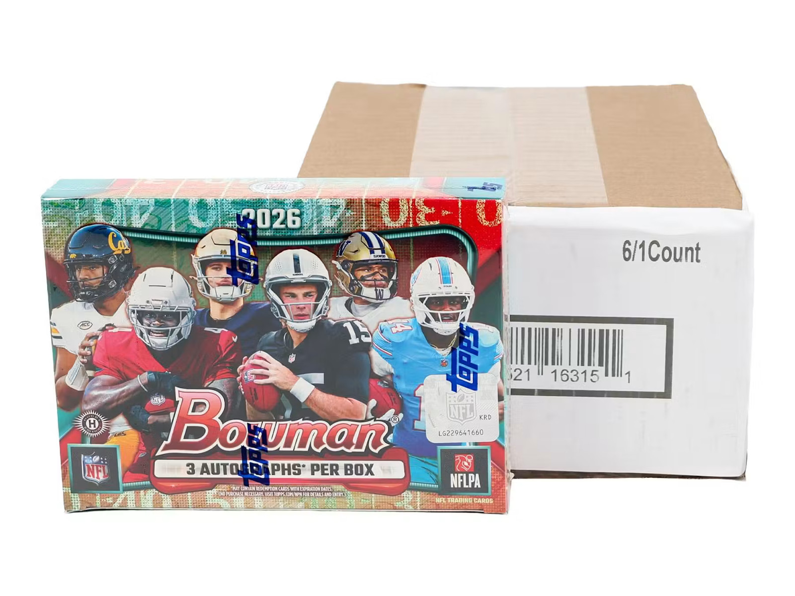 PYT #1221 - 6x 2026 Bowman Football Breakers Boxes (Full Case) PYT #1221 - 6x 2026 Bowman Football Breakers Boxes (Full Case)