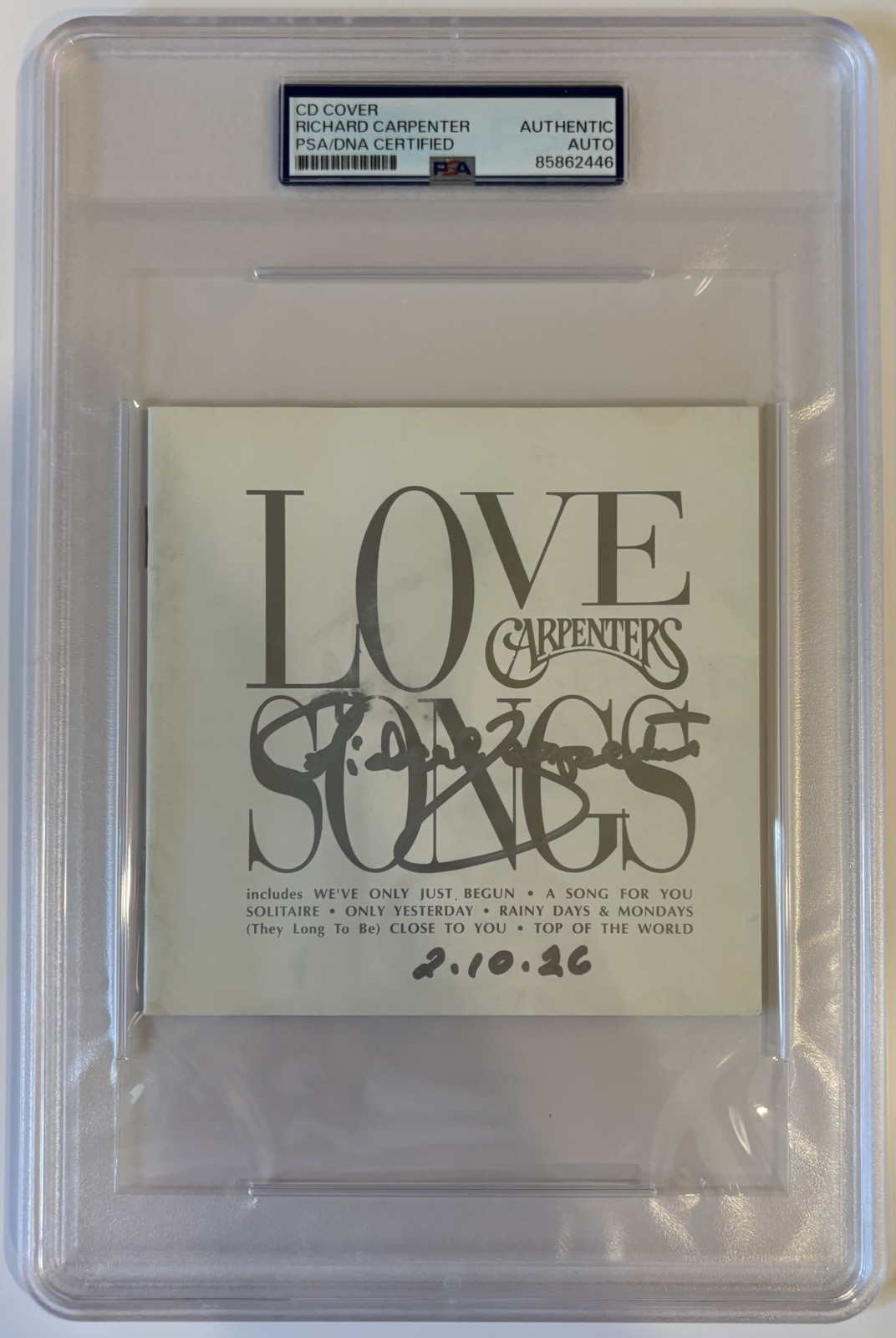 Richard Carpenter Signed The Carpenters Love Songs CD Booklet Auto PSA ENCAP Richard Carpenter Signed The Carpenters Love Songs CD Booklet Auto PSA ENCAP