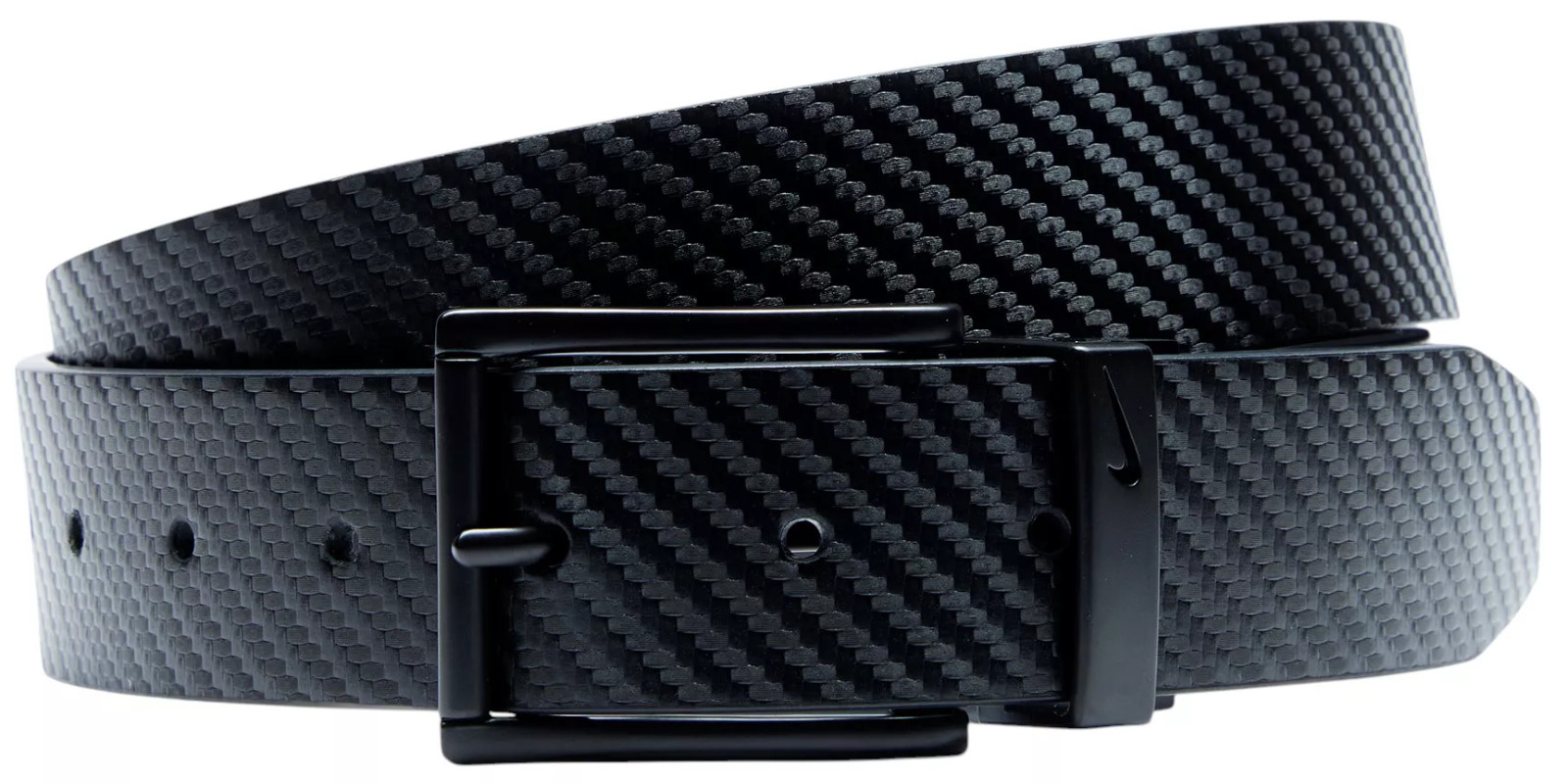NWT Nike Golf Carbon Fiber Texture Reversible Belt Black New Size S L XL
