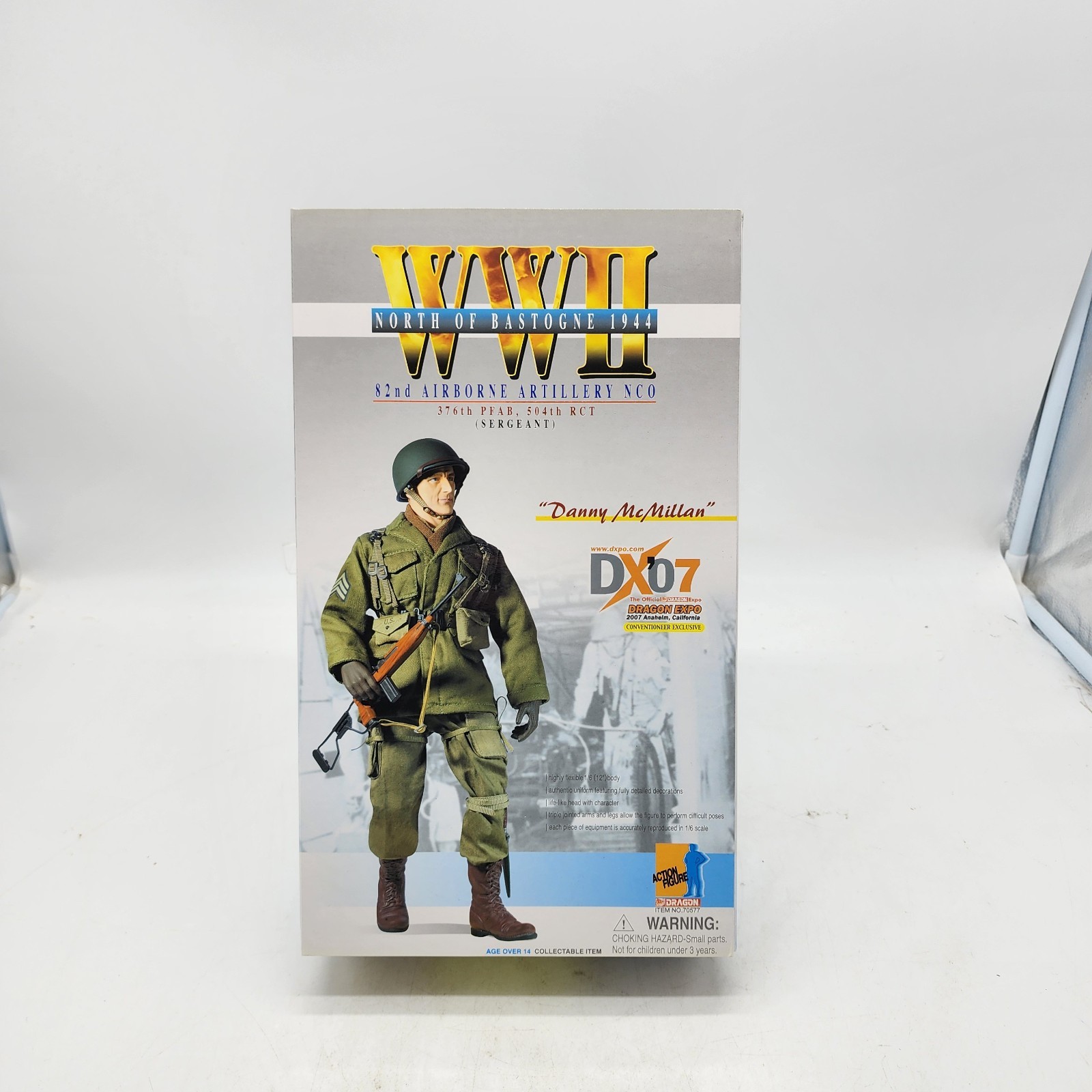 98A Dragon 1/6 WWII 82nd Airborne Artillery NCO Danny McMillan DX\'07 Expo New