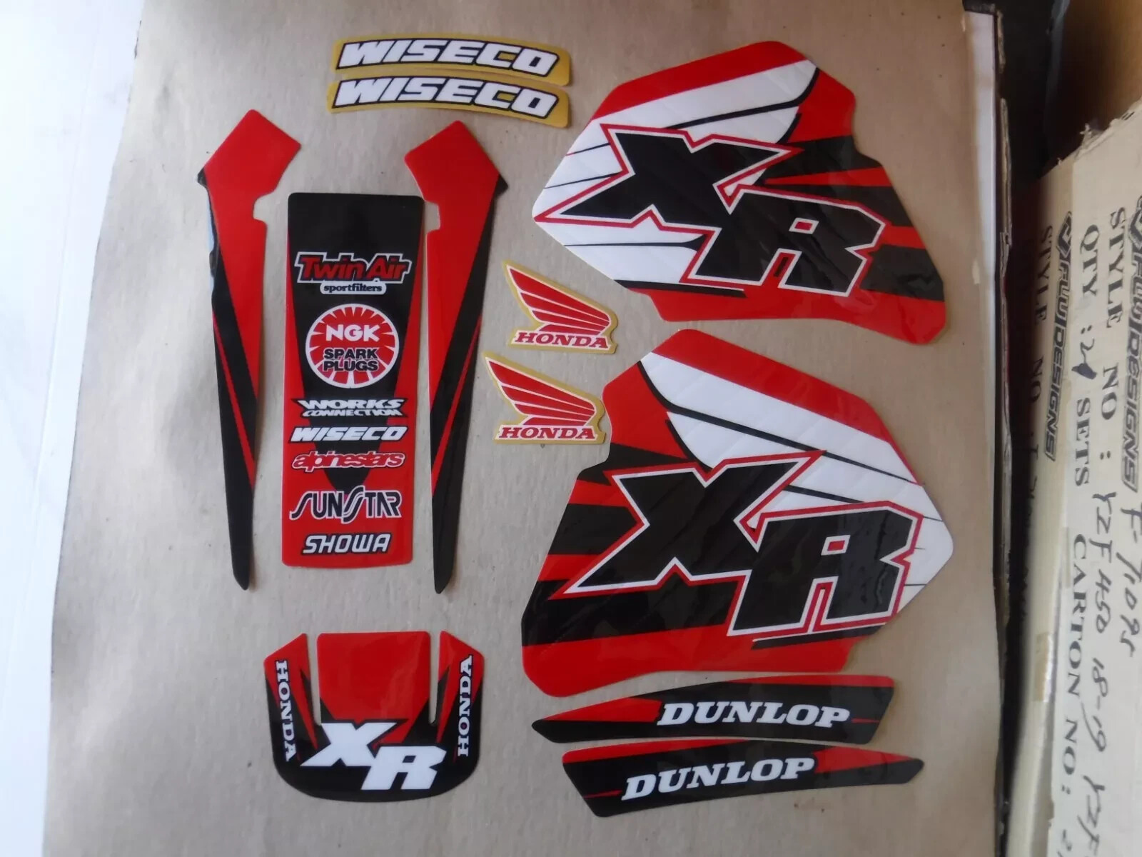 TEAM HONDA RACING GRAPHICS XR70 XR70R XR80 XR80R XR100 XR100R 1985-2000