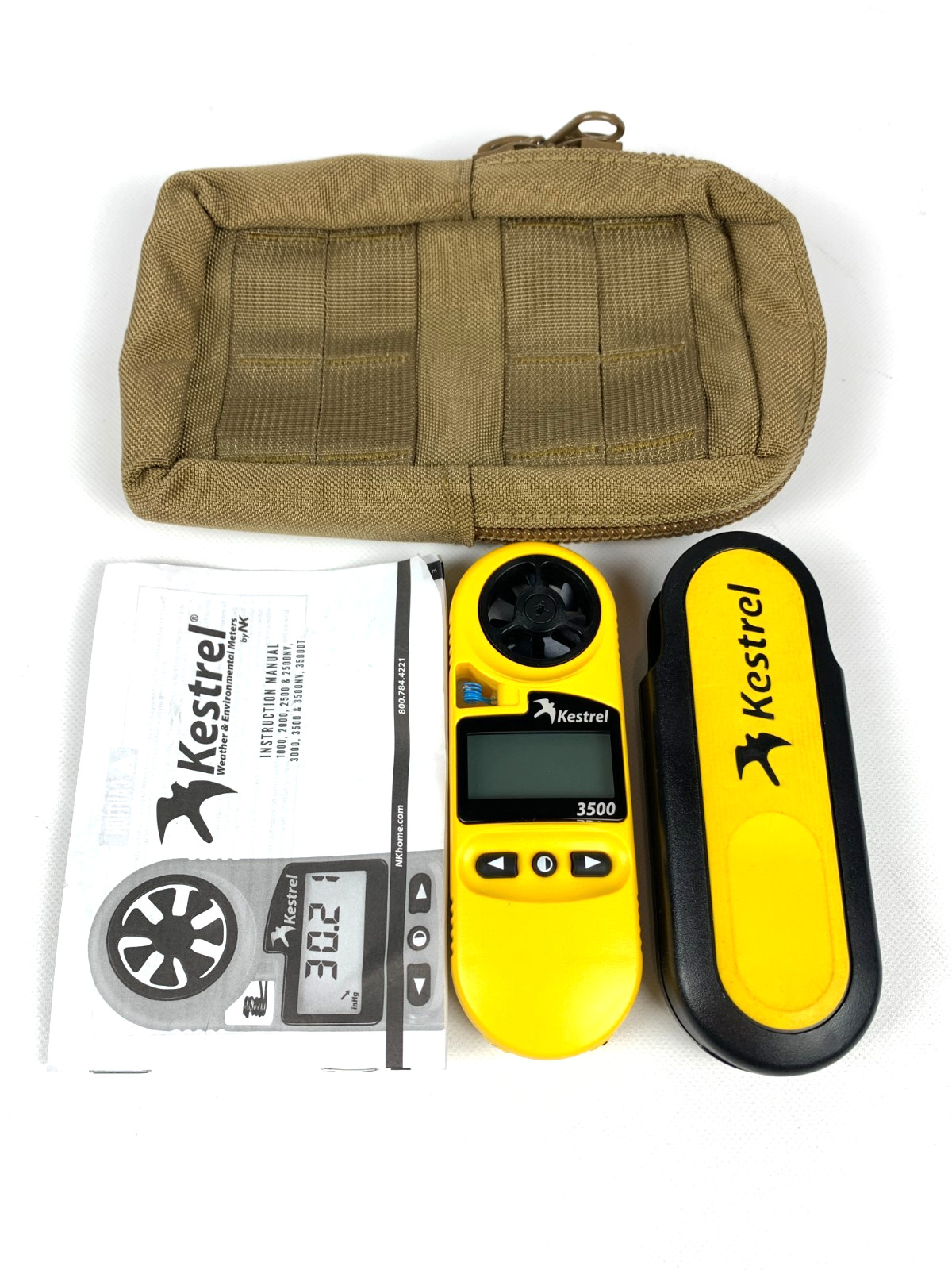 Kestrel 3500 Weather Meter Wind speed Temperature Pressure Humidity w HSGI Pouch