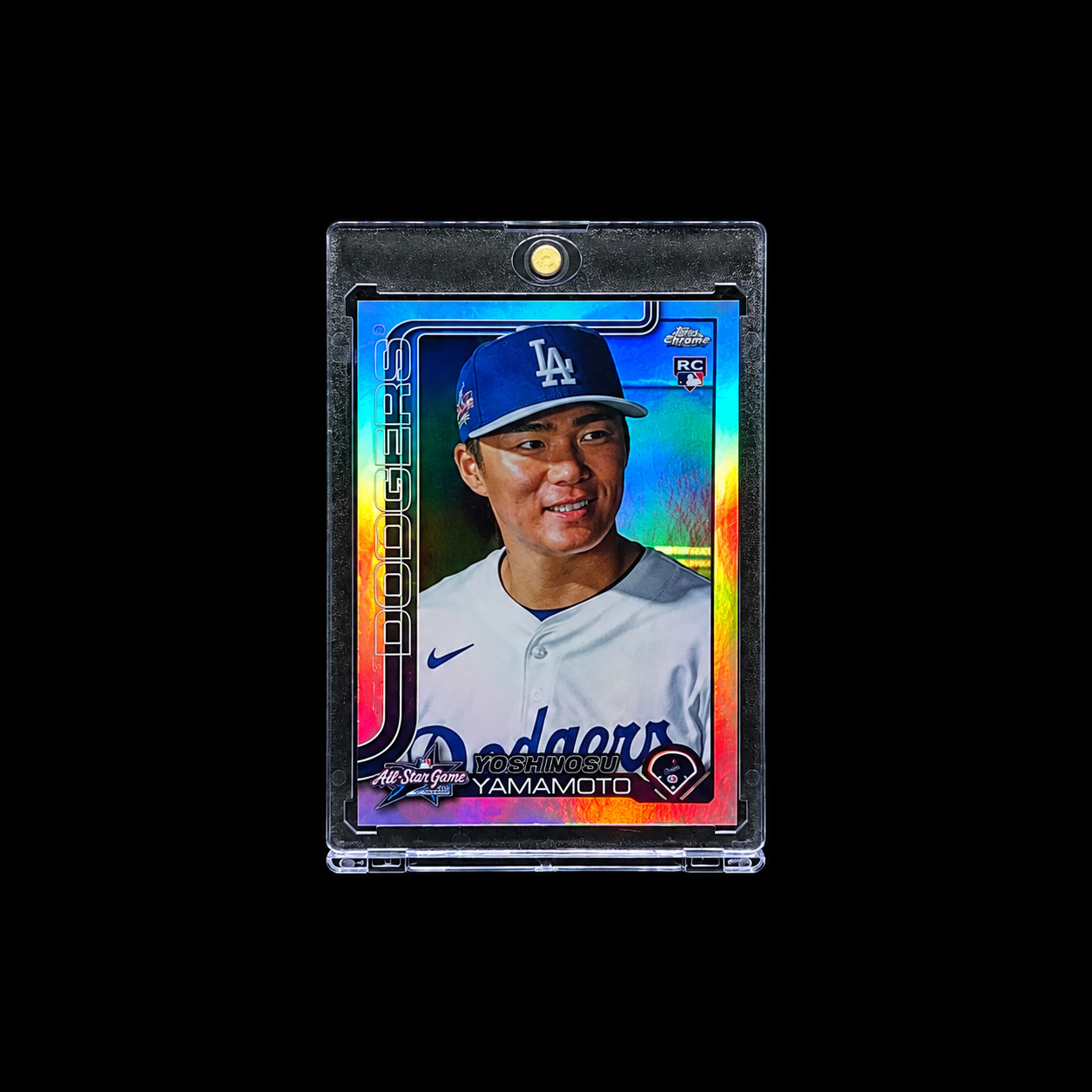 YOSHINOBU YAMAMOTO RARE ROOKIE REFRACTOR ALL STAR HOLO INVESTMENT CARD DODGERS YOSHINOBU YAMAMOTO RARE ROOKIE REFRACTOR ALL STAR HOLO INVESTMENT CARD DODGERS