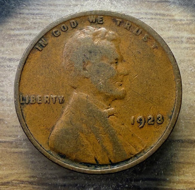 1923-P Lincoln Wheat Cent - Actual Coin Shown - & Tracking INV#118 1923-P Lincoln Wheat Cent - Actual Coin Shown - & Tracking INV#118