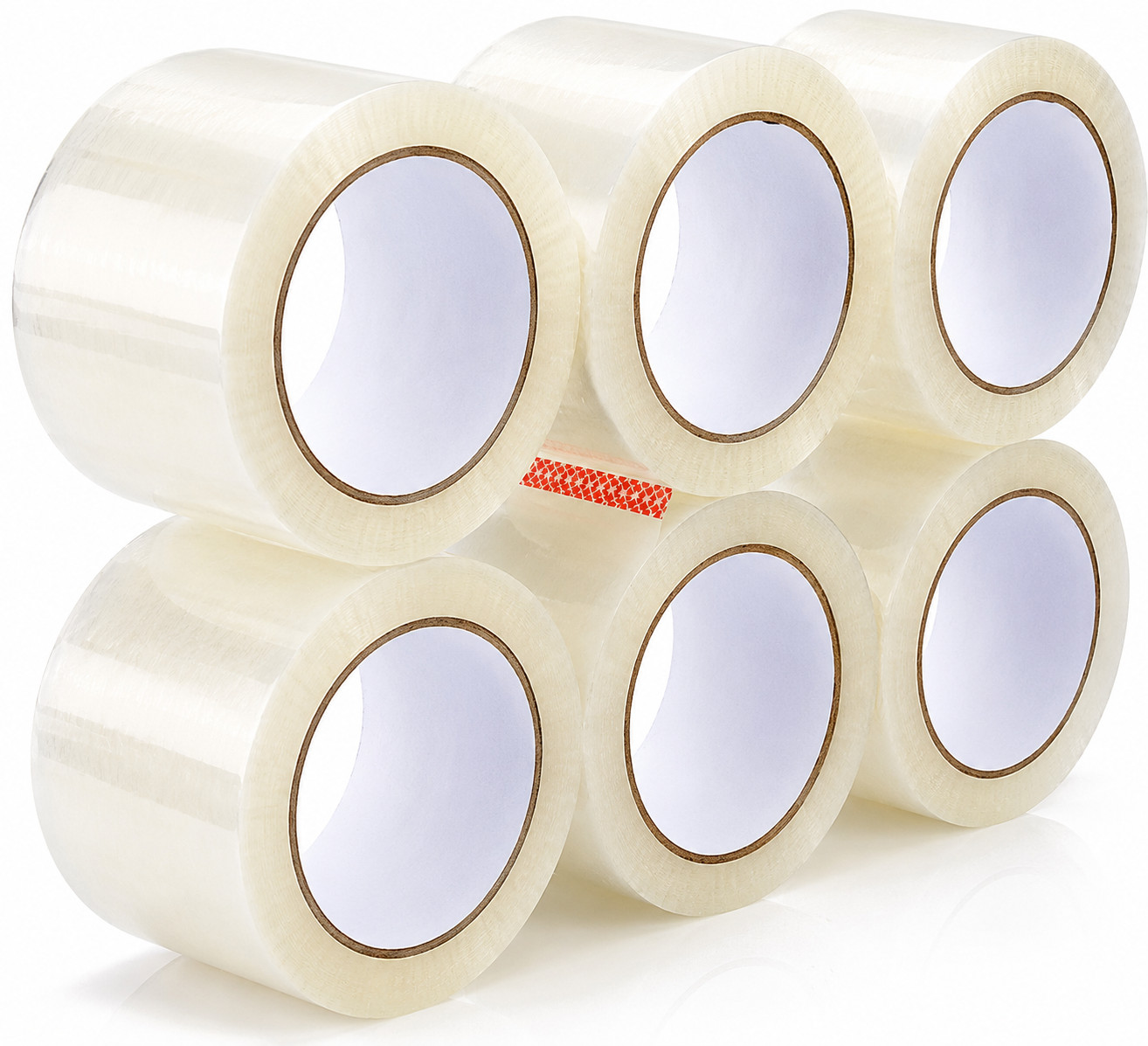 6 Rolls Clear Packing Tape Strong Adhesive Shipping Box Sealing Packaging Tape