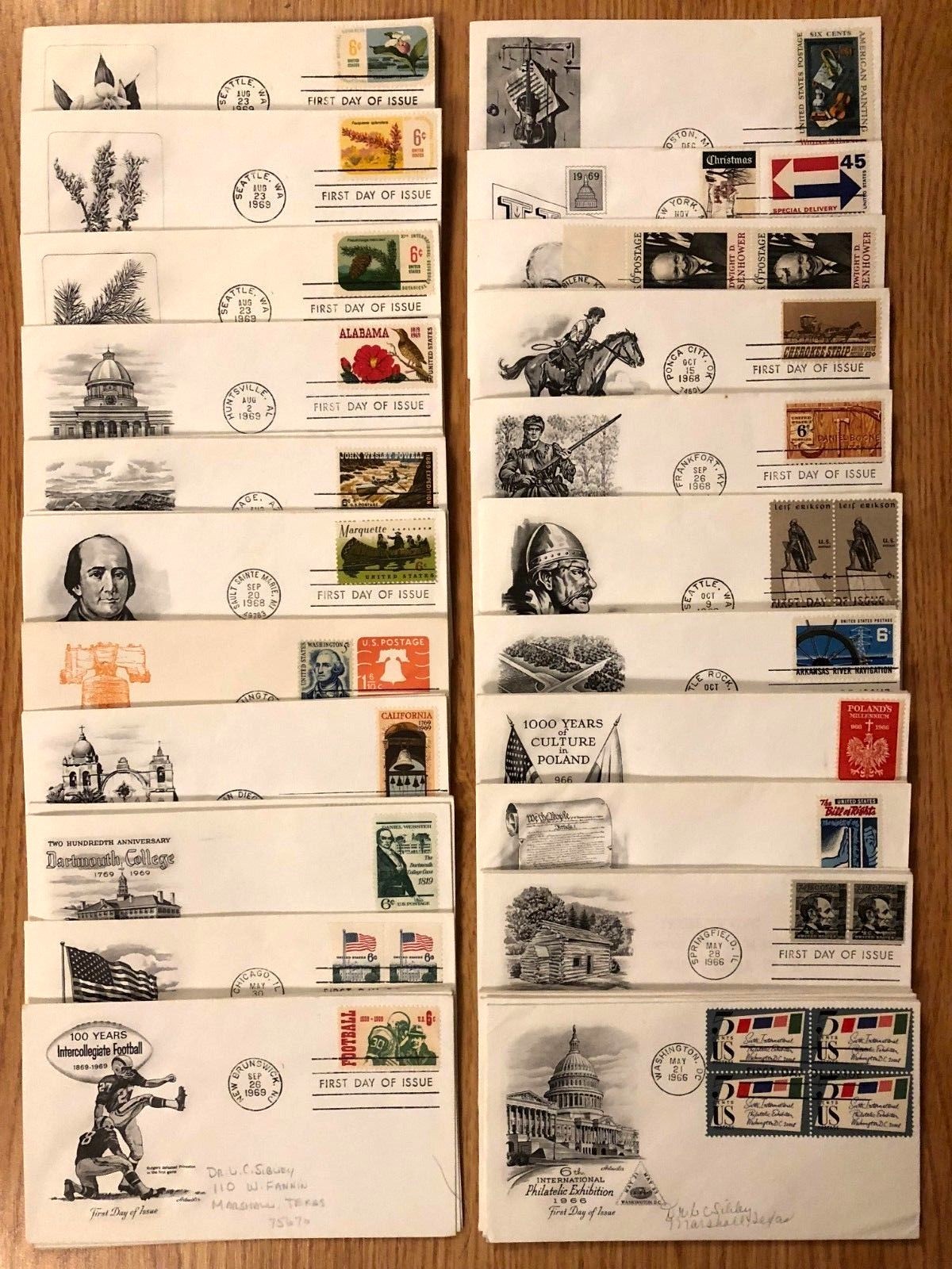 1960s-1970s FIRST DAY COVERS - U.S. FDCs LARGE COLLECTION ( for 3 COVERS )