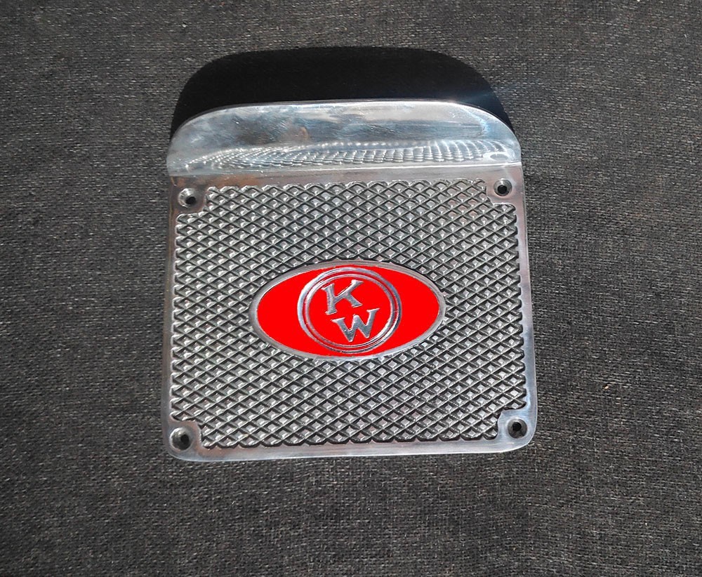Early KW Truck Running Board Foot Step Plates Set 2pcs Alloy Metal