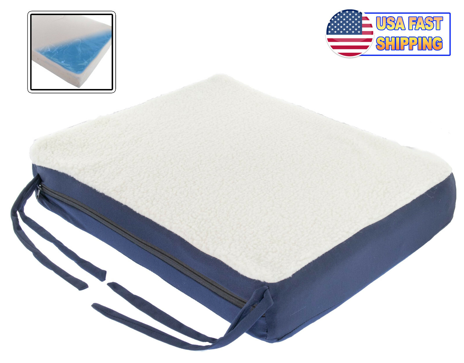 Premium Gel Memory Foam Seat Cushion Pad For Chair, Car, Wheelchair & More - TV