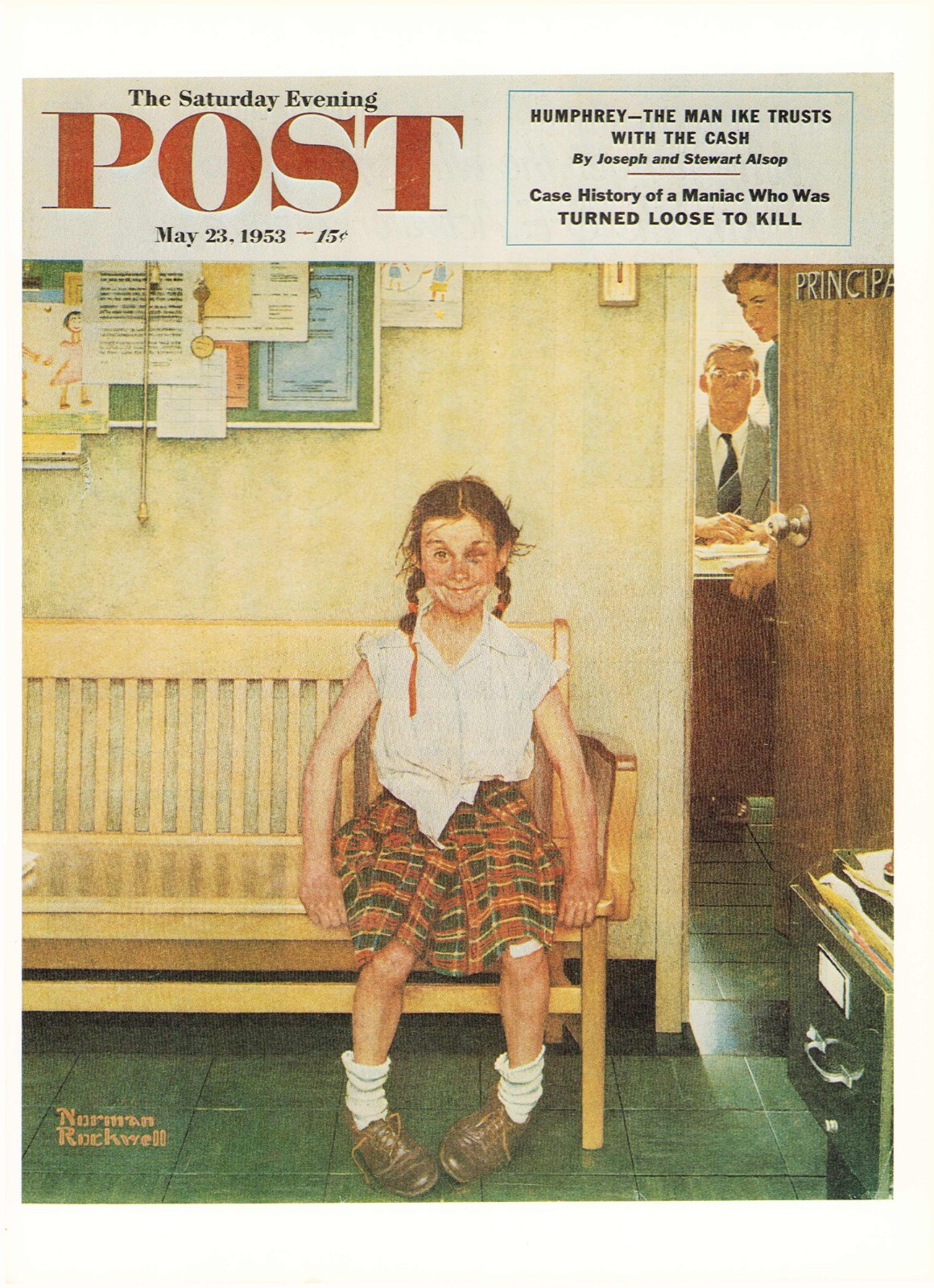 1953 MAY 23 Principles Office NORMAN ROCKWELL SATURDAY EVENING POST COVER PRINT
