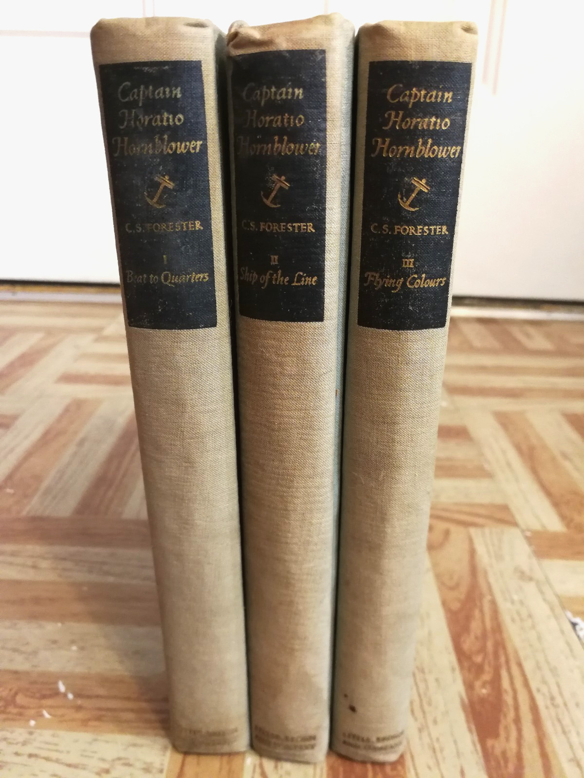 Captain Horatio Hornblower, C S Forester, 3 Volume Set 1939 HC Novel Literature Captain Horatio Hornblower, C S Forester, 3 Volume Set 1939 HC Novel Literature
