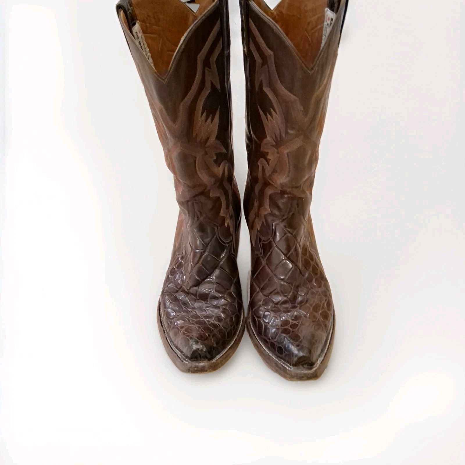 Back At The Ranch Men\'s  Leather Western Cowboy Boots American Alligator Sip Toe