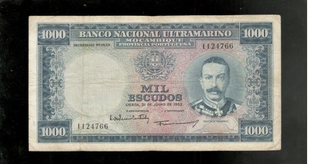 Mozambique, 1953, 1000 Escudos, P-105, CHOICE CRISP VF