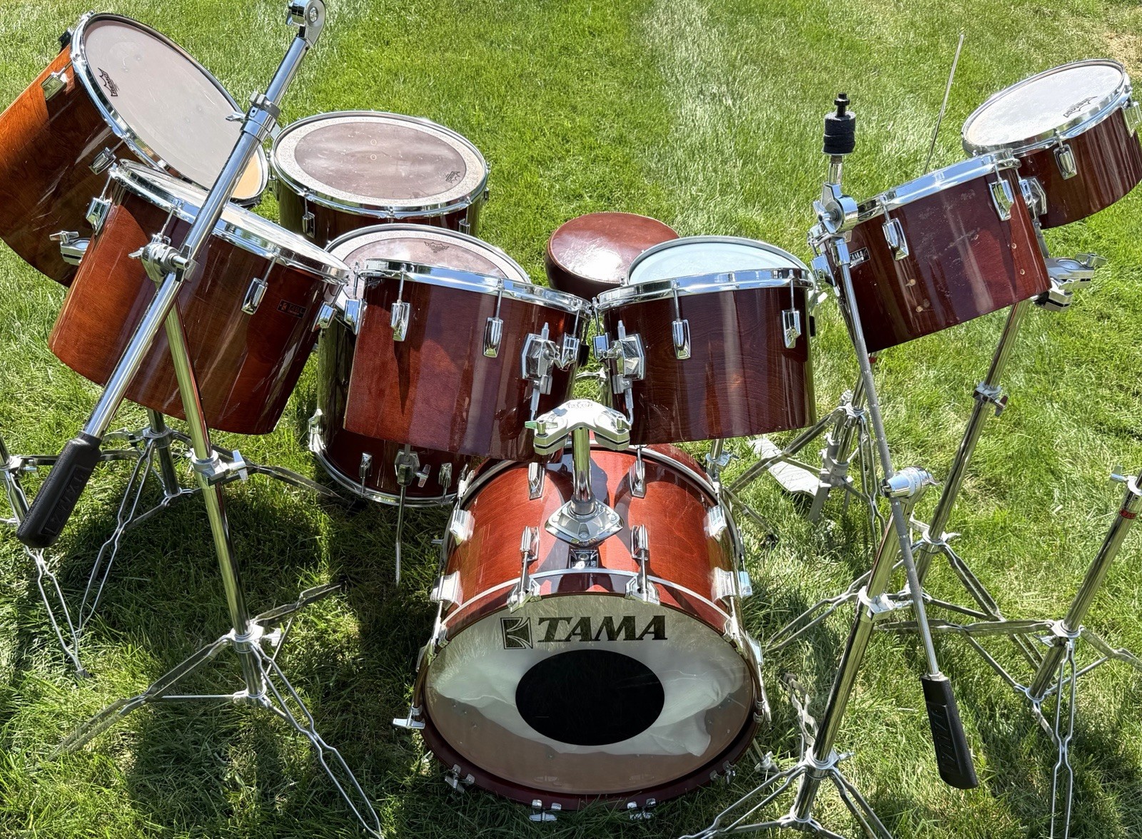 Vintage 1982-83 10-Piece TAMA Superstar Drum Set Super Mahogany, Original Owner