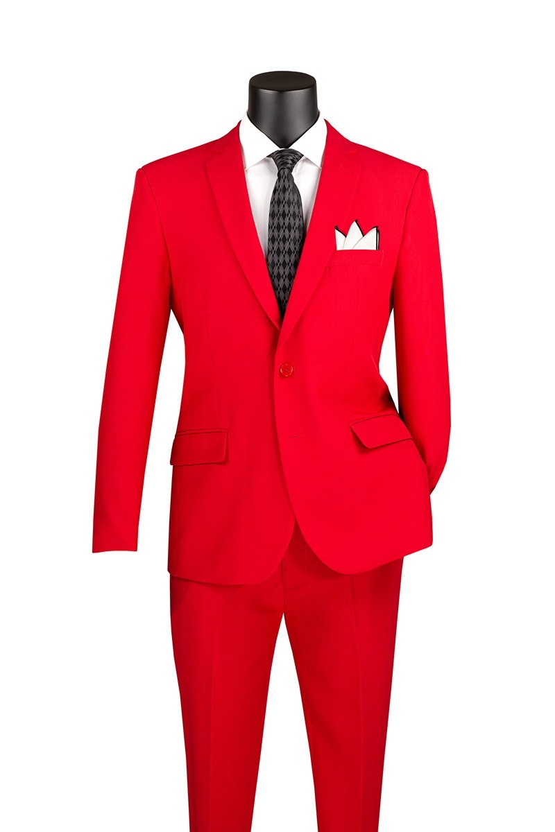 Lucci by Vinci Men\'s Regular Fit 2-Piece Solid Color Suit Lucci by Vinci Men\'s Regular Fit 2-Piece Solid Color Suit
