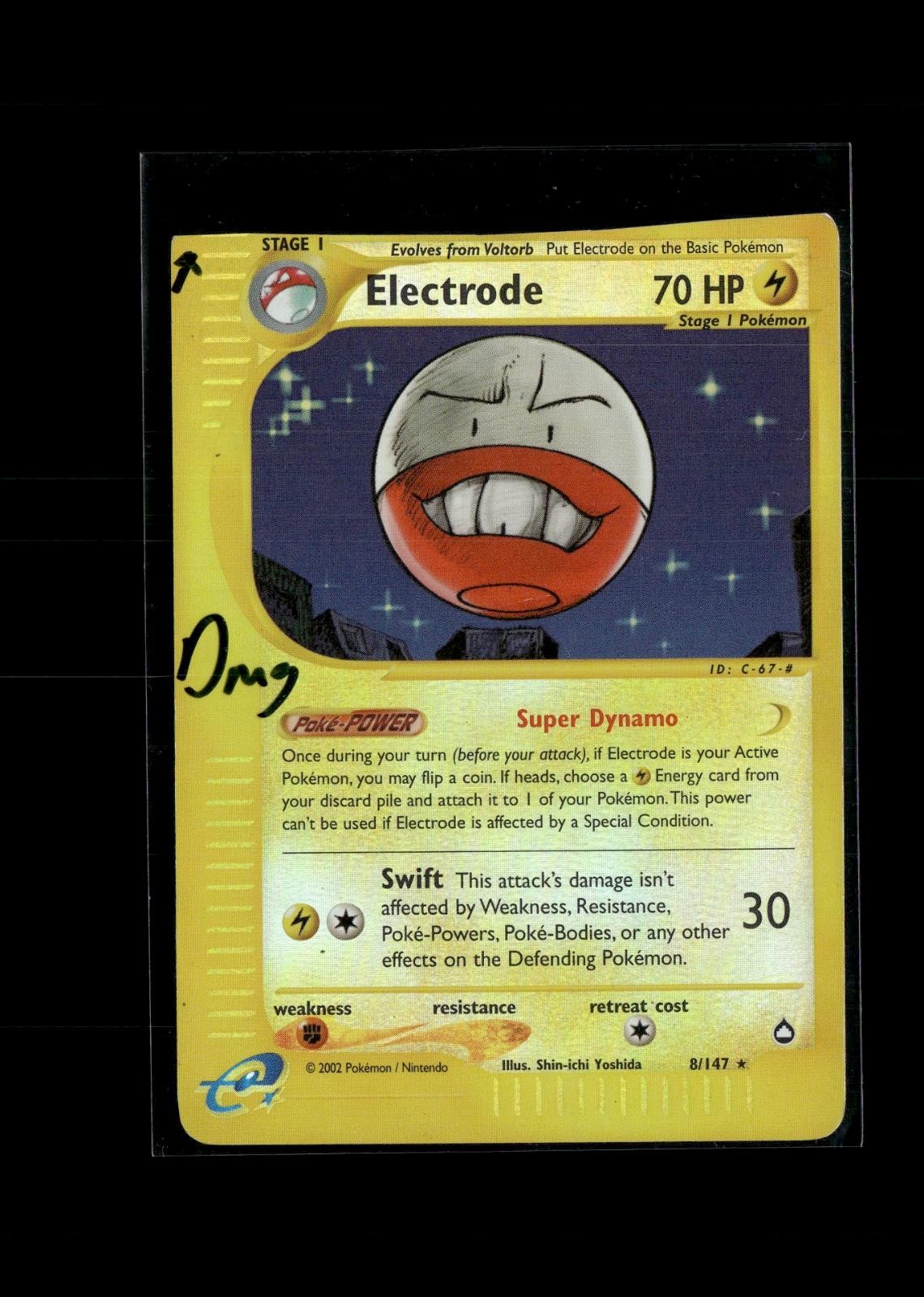 Electrode 8/147 Rare Aquapolis Pokemon Reverse Holo Damaged
