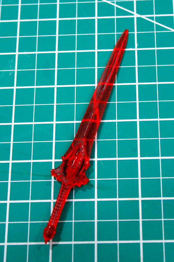 Custom Resin Red Lantern Corp Long Sword constuct for 6in. figure Custom Resin Red Lantern Corp Long Sword constuct for 6in. figure