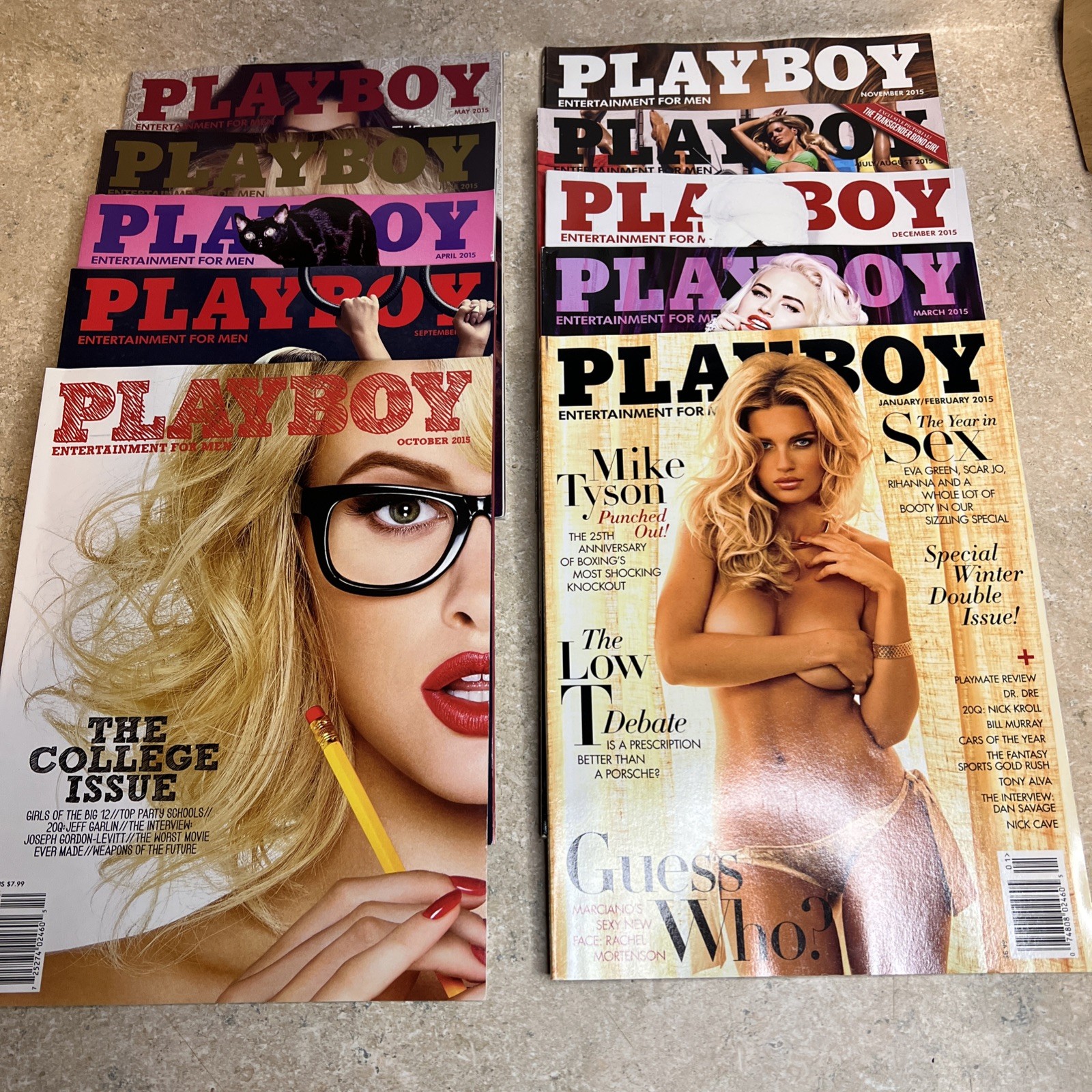 Playboy Magazine 2015 Complete Year Set – All 10 Issues, With Centerfolds Playboy Magazine 2015 Complete Year Set – All 10 Issues, With Centerfolds