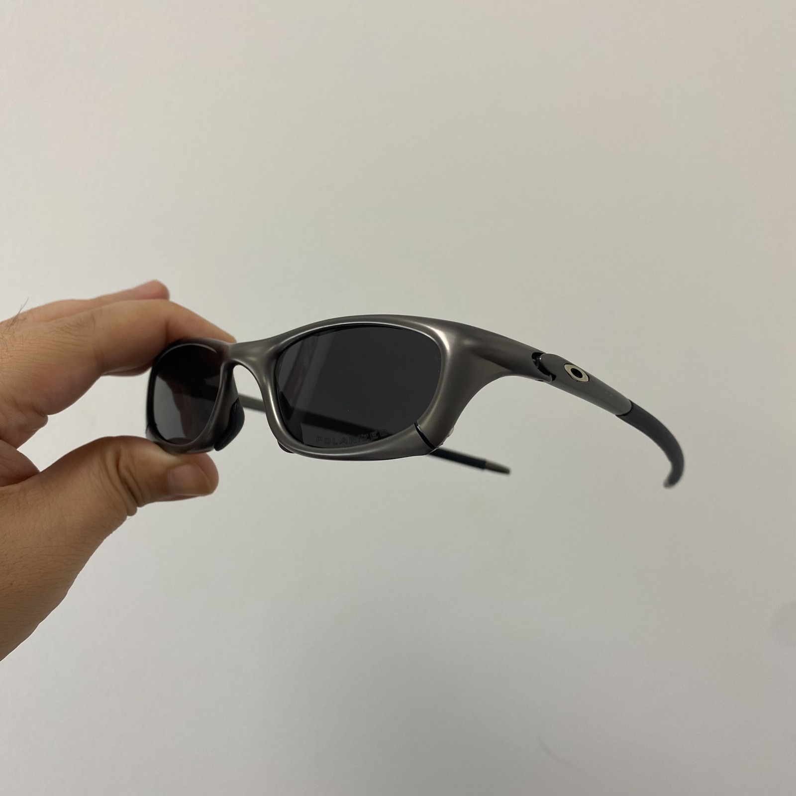 Oakley Mag four Sunglasses Black Lenses/Magnesium Four Frame New Oakley Mag four Sunglasses Black Lenses/Magnesium Four Frame New
