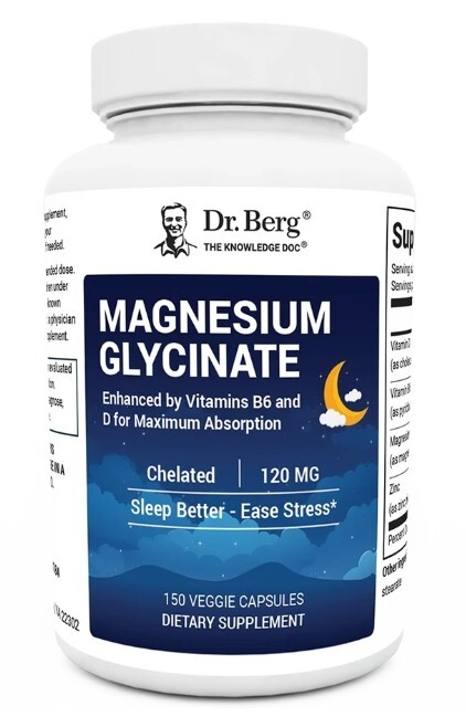 Dr. Berg\'s Magnesium Glycine - Fully Chelated Vitamin D&B6150 Vegetarian Cap-