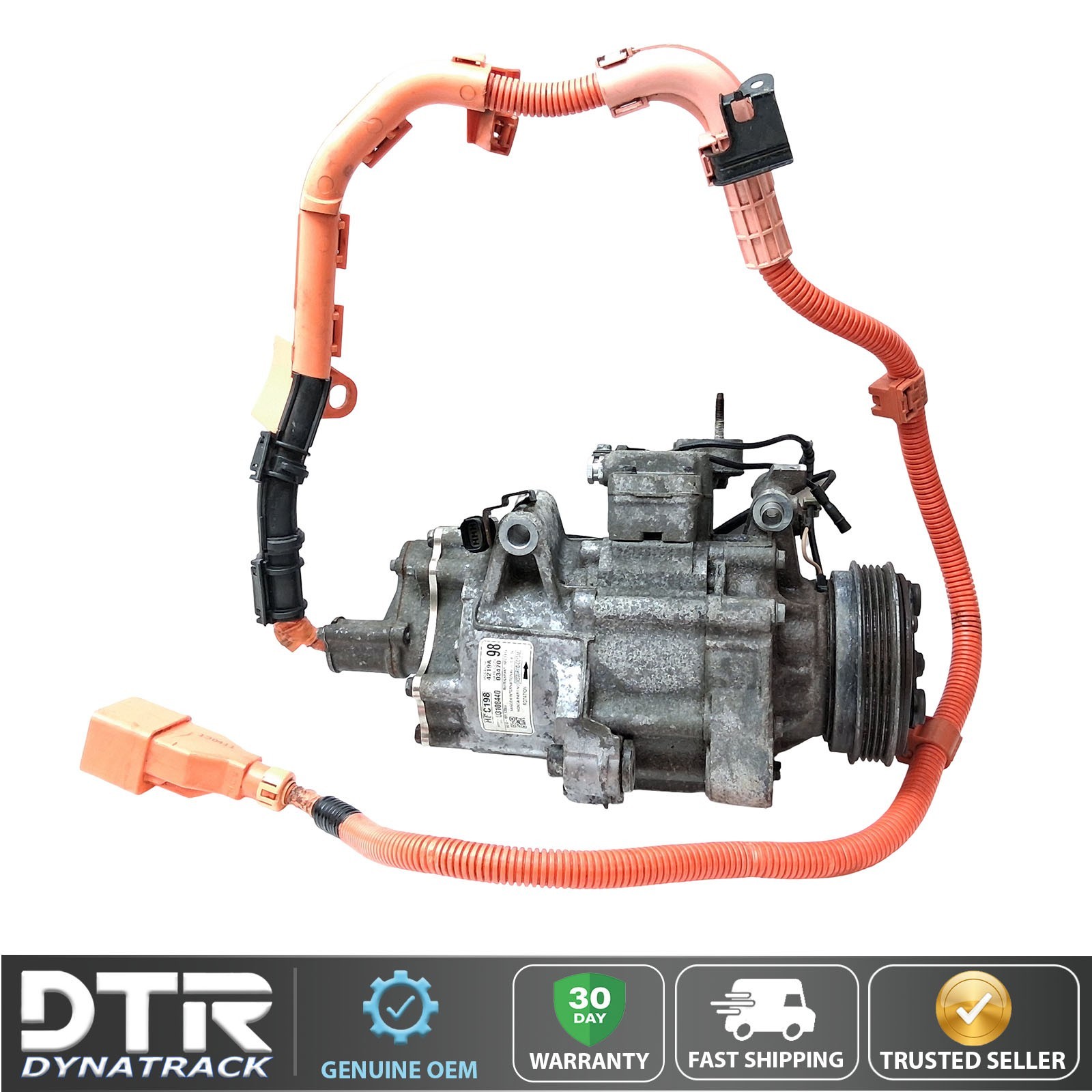 Honda Civic ILX 1.5L Hybrid HBC198 AC Compressor OEM 38800-RW0-C010-M2 Honda Civic ILX 1.5L Hybrid HBC198 AC Compressor OEM 38800-RW0-C010-M2