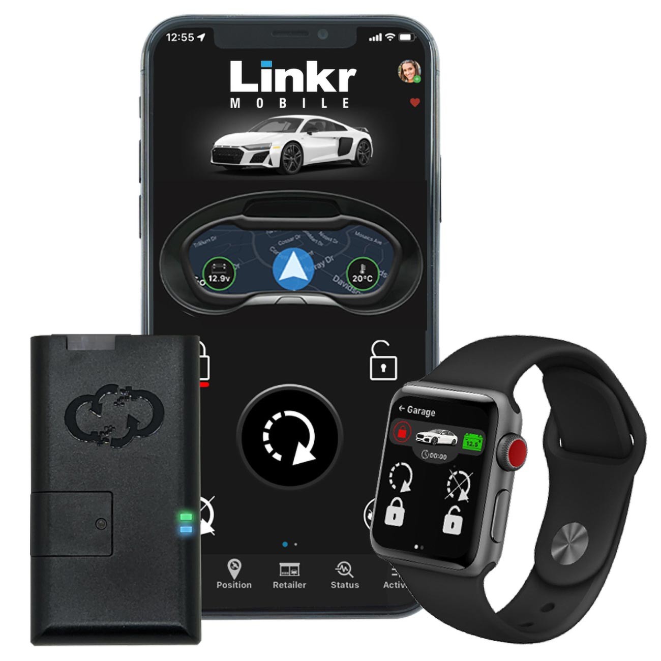 Excalibur Alarms Omega Smart Phone Interface LINKR-LT3 GPS Locate Lock Unlock