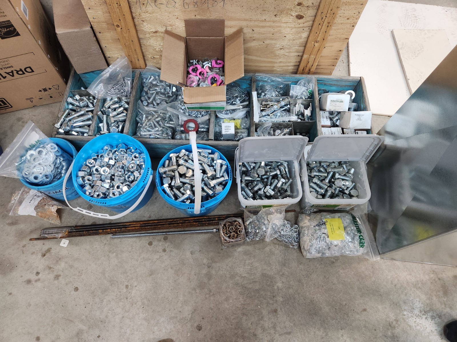 Large Bolts Washers And Nut Assortment Large Bolts Washers And Nut Assortment