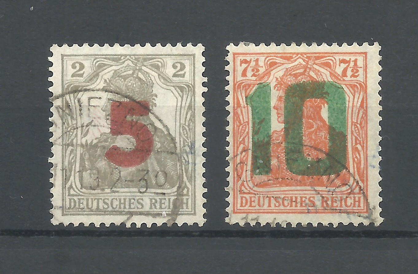 Poland POLOGNE 1919 issue Gniezno fi71- 72 used signed all set double Mk Poland POLOGNE 1919 issue Gniezno fi71- 72 used signed all set double Mk
