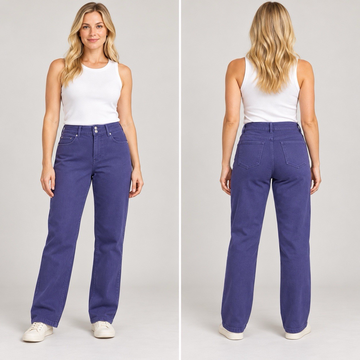 NWT Coldwater Creek Classic Fit Straight leg Jeans Women’s 10 Purple Stretch