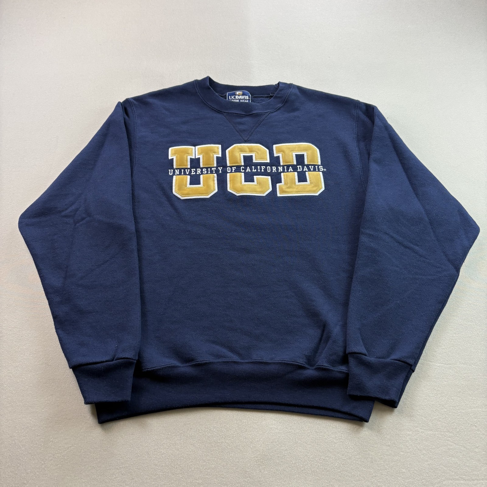 Vintage UC Davis Aggies Sweatshirt Mens Small Navy Blue Fleece Crewneck College