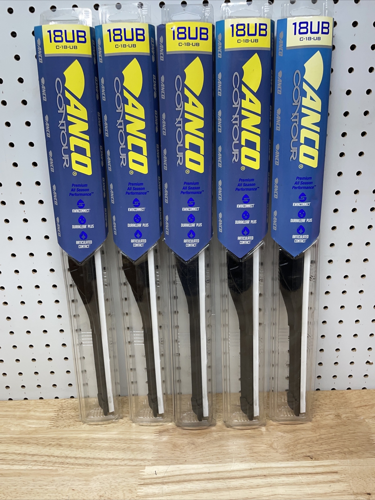 LOT OF 5 Anco Windshield Wiper Blade-Hatchback C-18-UB LOT OF 5 Anco Windshield Wiper Blade-Hatchback C-18-UB