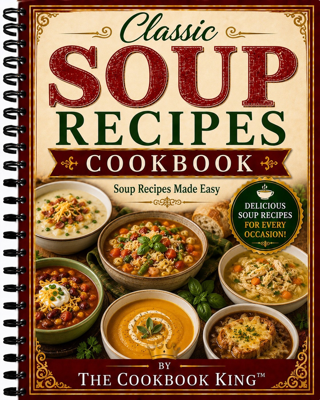 Cookbook Classic Soup Recipes Cookbook  + Vacation Certificate w/ cook book
