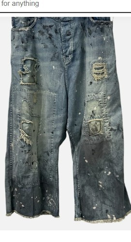 Magnolia Pants One Size Wide Leg Denim Blues Magnolia Pants One Size Wide Leg Denim Blues