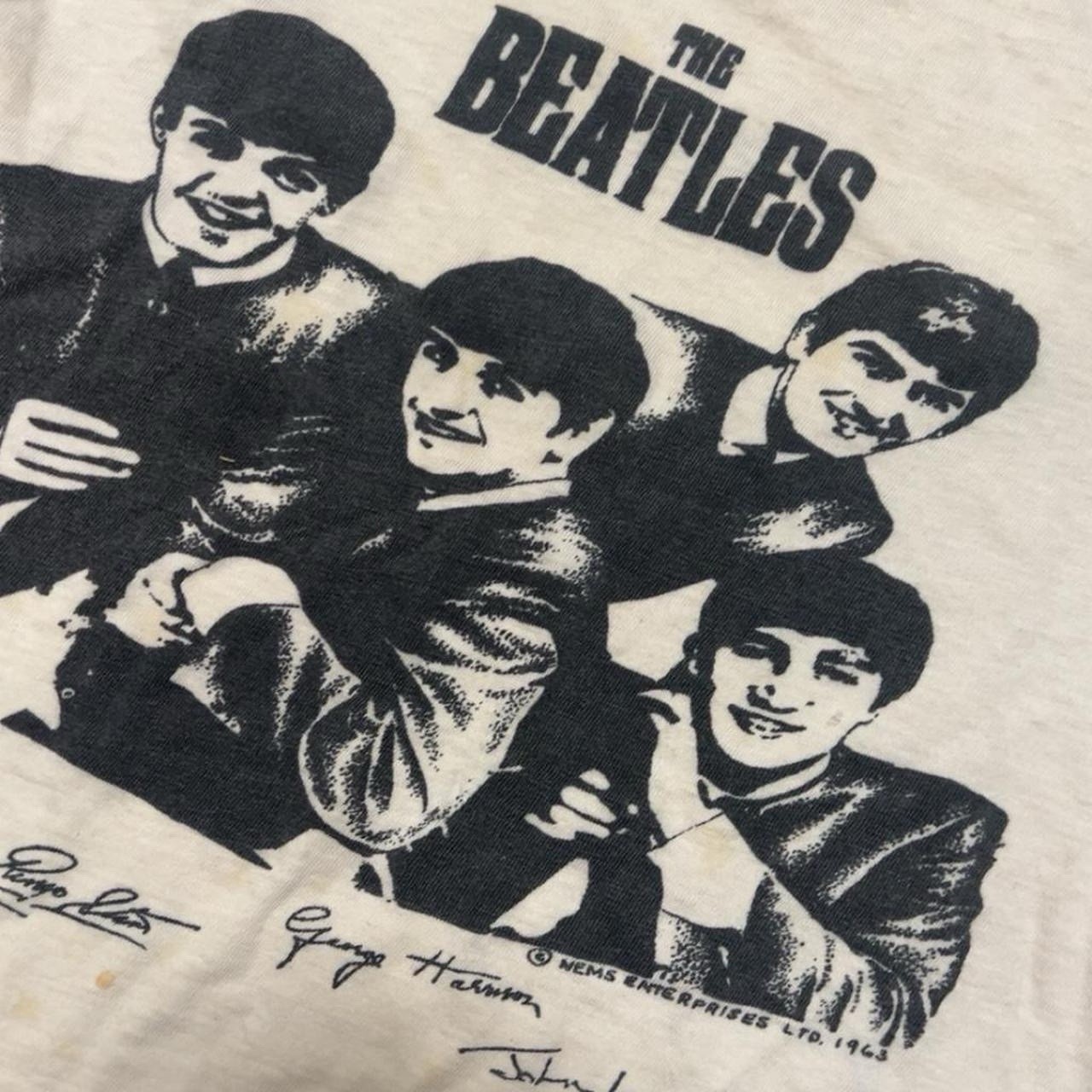 1963 The Beatles NEMS Enterprises True Vintage T-Shirt White Youth Size 14
