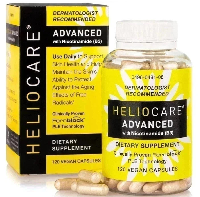 Heliocare Advanced Nicotinamide B3 Skin Health 120 Capsules Exp: /2028 NEW Heliocare Advanced Nicotinamide B3 Skin Health 120 Capsules Exp: /2028 NEW