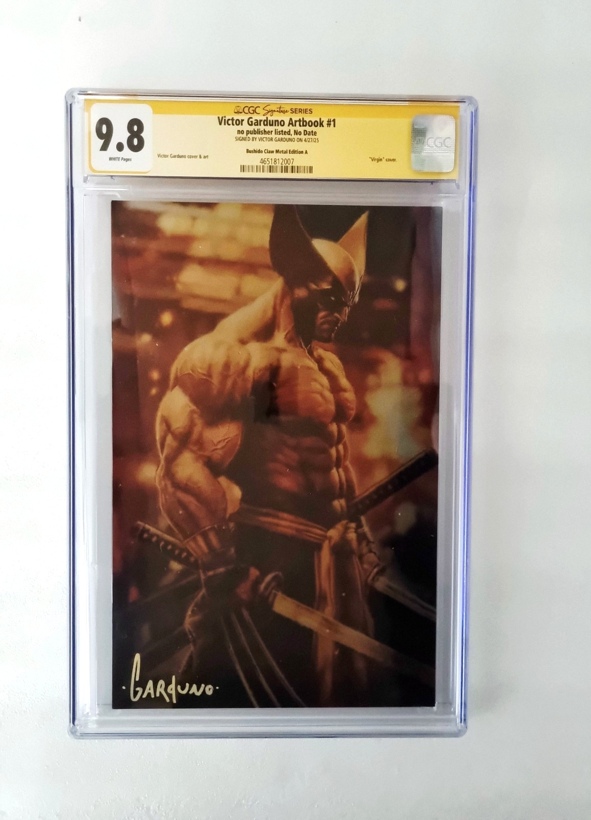 Victor Garduno Artbook #1 CGC 9.8 Wolverine Bushido Claw Metal Edition A LTD 300