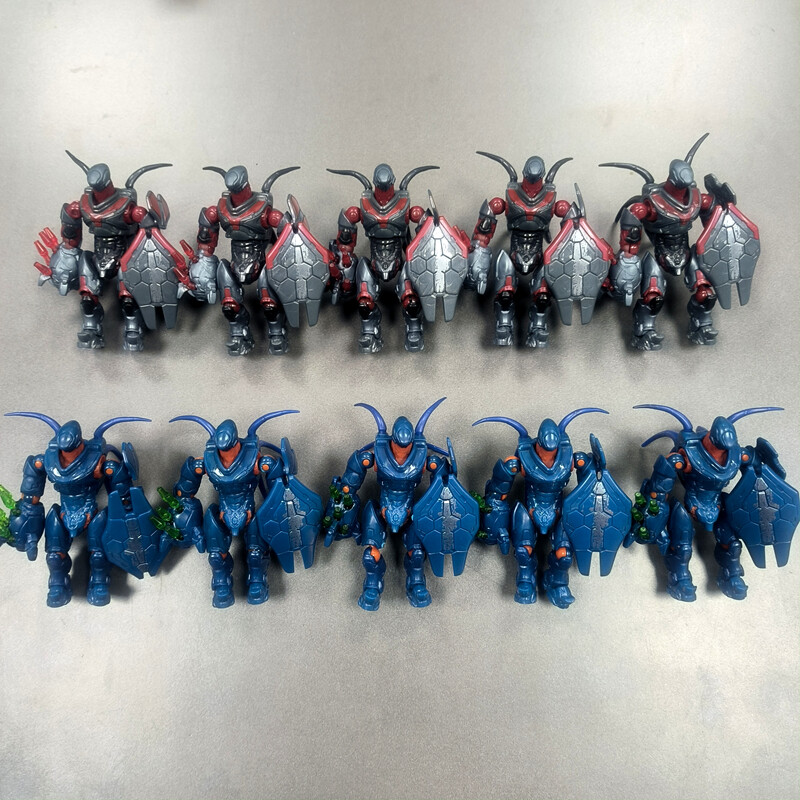 10Pcs 3.5\'\' Mega Bloks CONSTRUX HALO BLUE HUNTER Figure Warthog Run GFT55 GNB28 10Pcs 3.5\'\' Mega Bloks CONSTRUX HALO BLUE HUNTER Figure Warthog Run GFT55 GNB28