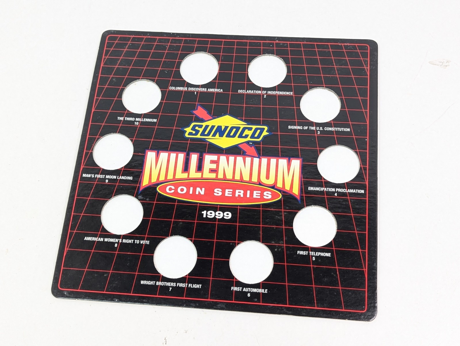 1999 Sunoco Millennium Coin Series Token Card Cardboard 9