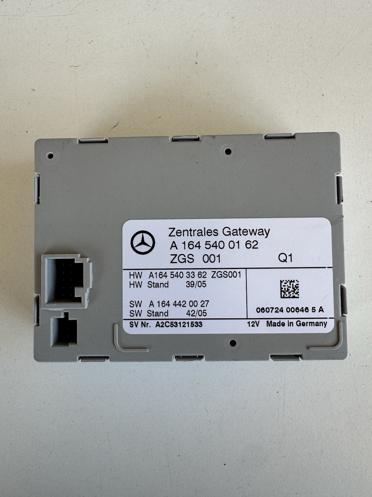 2006-2013 MERCEDES W164 GL ML CLASS GATEWAY CONTROL MODULE A1645400162 OEM 2006-2013 MERCEDES W164 GL ML CLASS GATEWAY CONTROL MODULE A1645400162 OEM